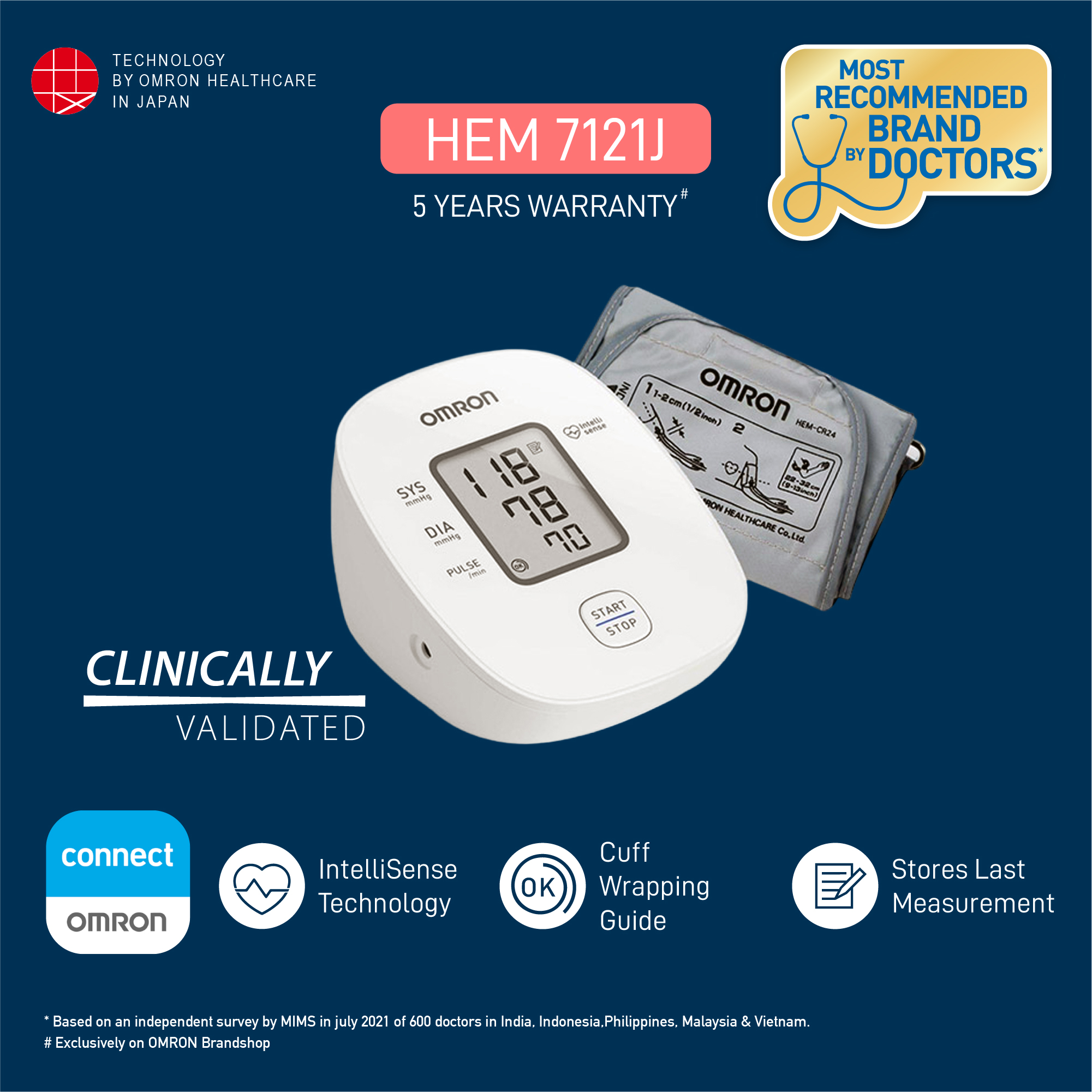 Omron bp discount monitor 7121j price